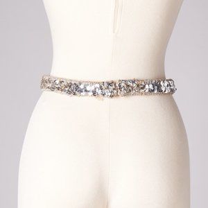 1960s Costume Circus Burlesque Silver Sequin Belt